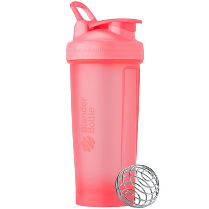 BlenderBottle Botella mezcladora clásica V2, perfecta para batidos de proteína y pre-entrenos, 28 onzas, rosa claro