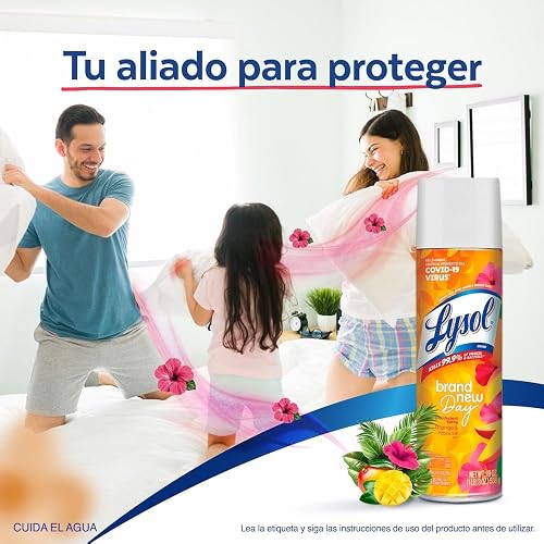 Lysol Desinfectante Antibacterial para Superficies Fragancia Mango & Hibiscus 538g g