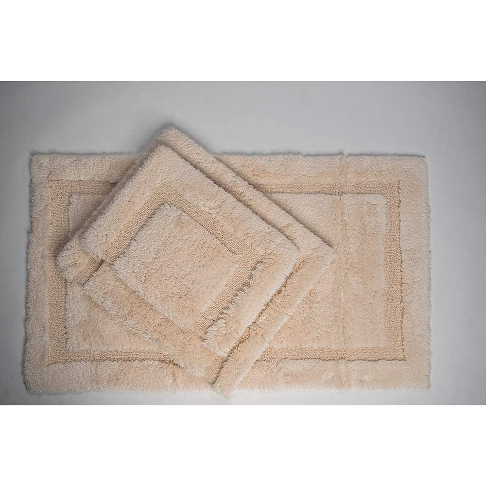 Grund Certified 100% Organic Cotton Bath Rug, Non Slip, Asheville Series, 17-Inch by 24-Inch, Ivory - 2' x 1'5" (Alfombra de pasillo) - Marfil
