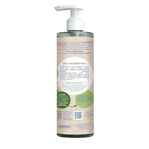 Mustela Bio Orgánico, Gel de Baño Corporal y Capilar, 400ml