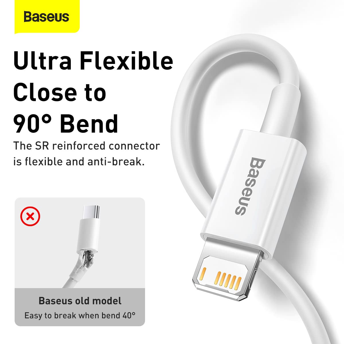 Baseus - Cable de datos de carga rápida serie superior USB a IP 2.4A 1m (A0002119)