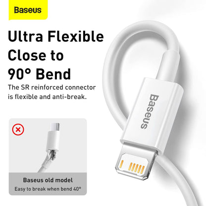 Baseus - Cable de datos de carga rápida serie superior USB a IP 2.4A 1m (A0002119)