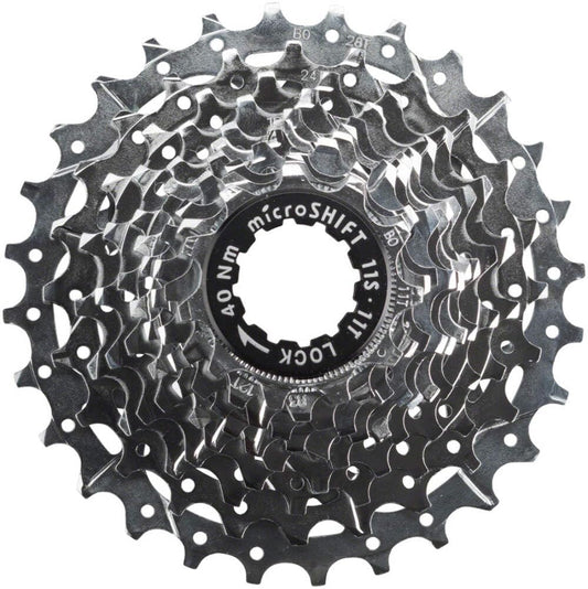 MICROSHIFT Cassette de Piñones Ruta CS-H110 Acero 11P 11/28 Centos Cromado/Plata