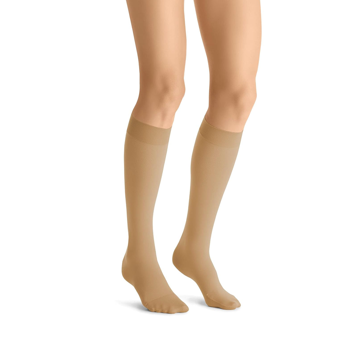 JOBST Ultrasheer Medias de compresión, Media 20-30mmHg, Rodilla, Talla M | Punta Cerrada, Color Miel, Compresión de Grado Médico