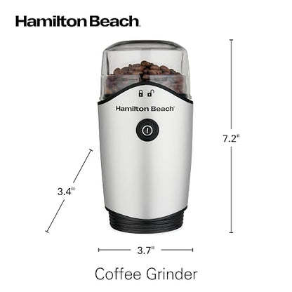 Hamilton Beach 80350G Molino de Café y Especias, 12 Tazas, Plata