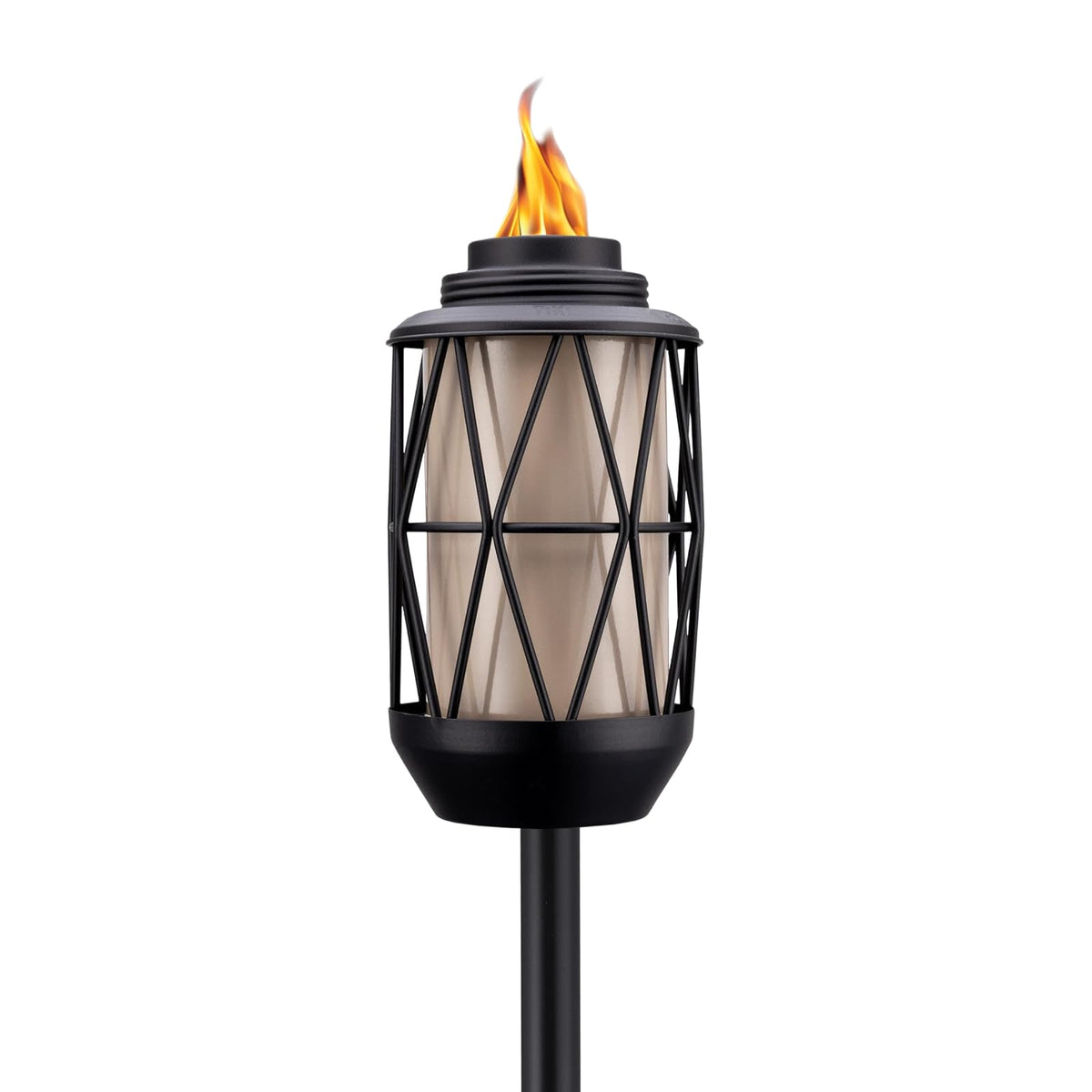 TIKI BiteFighter - Linterna de Metal de Alambre de 64 Pulgadas, Repelente de Mosquitos para Exteriores, iluminación Decorativa para Patio, césped, Patio Trasero y jardín, Bronce Moderno y Negro,