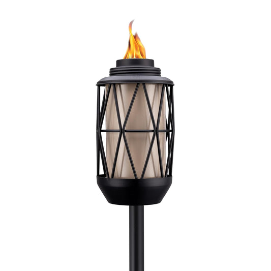 TIKI BiteFighter - Linterna de Metal de Alambre de 64 Pulgadas, Repelente de Mosquitos para Exteriores, iluminación Decorativa para Patio, césped, Patio Trasero y jardín, Bronce Moderno y Negro,
