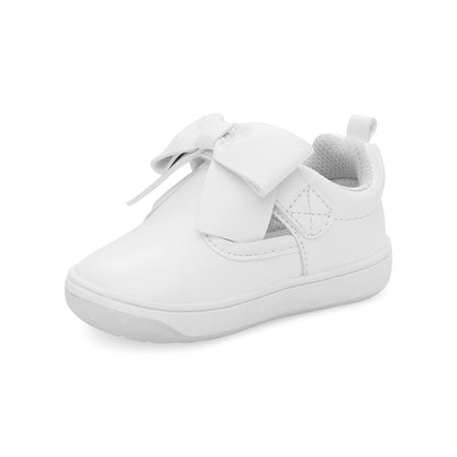 Stride Rite - Zapatos Kamila para bebé (bebé/bebé), Blanco, 4 Toddler