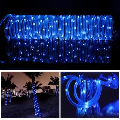 Luces Navideñas Manguera de luz led- Luces de Navidad 10M 200LED con 8 modos Manguera Transparente IP67 Impermeable Luz de Cadena para exterior (10M 200LED, Azul)
