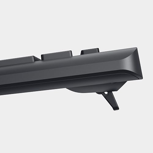 DELL Kit Teclado y Ratón inalámbricos con Receptor USB 2.4 GHz, Teclas funcionales y numéricas, Inclinación Ajustable, Óptico 1000dpi, Compatible con PC y Mac, Negro, Idioma Inglés