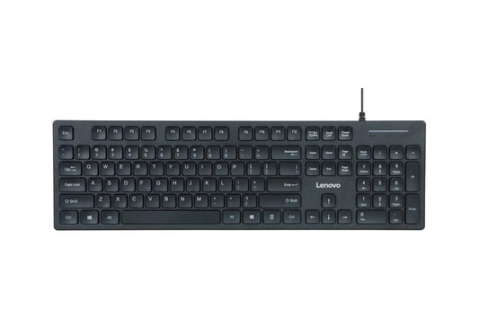 Lenovo 305 Teclado USB-C con Cable con Teclado numérico, tamaño Completo, diseño Delgado, Negro