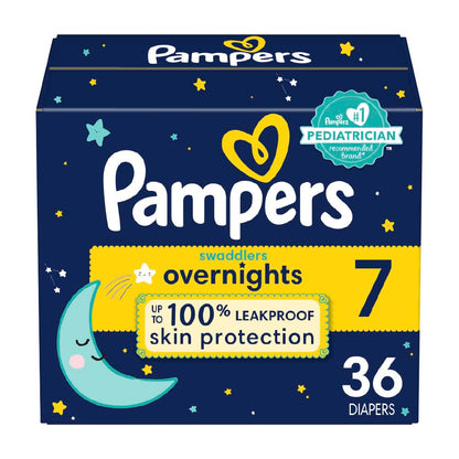 PAMPERS ZZZ Pañales Unisex Desechables Noche Etapa 7, 36 Uds, Bebé +19 Kg