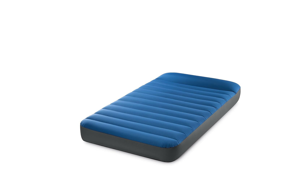 Intex 64011E TruAire - Colchón de Camping de Lujo de TPU: Fiber-Tech - Laminado Resistente a pinchazos - Bomba de Aire USB QuickFill - Capacidad de Peso de 300 Libras - Tamaño Doble
