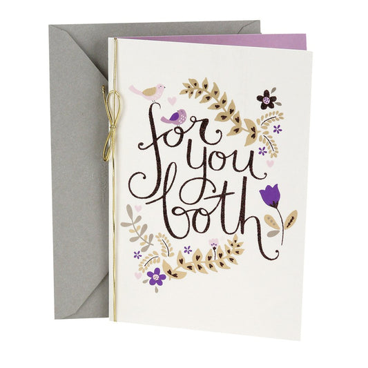 Hallmark Tarjeta de felicitación de aniversario para una pareja (pájaros y flores)