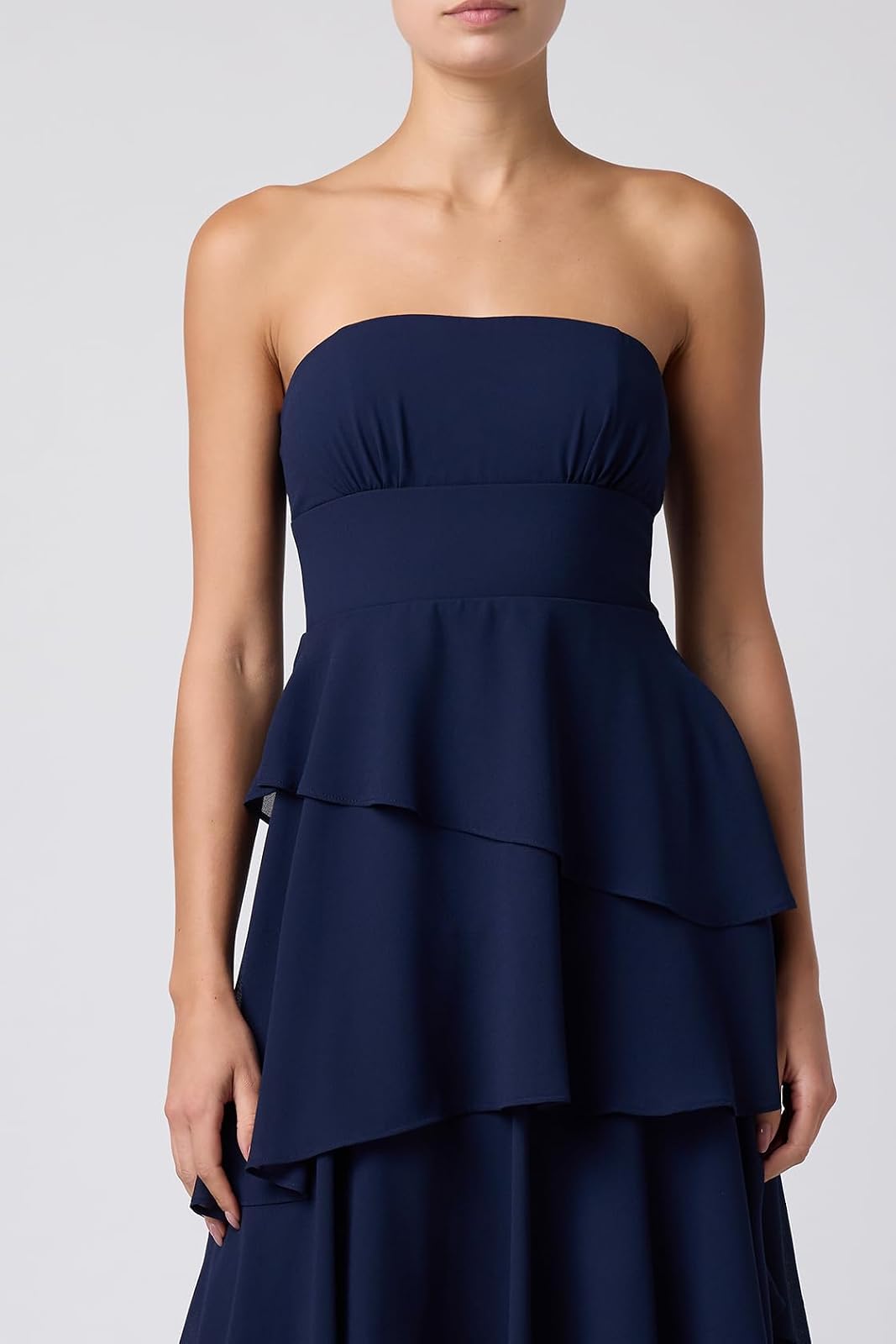 Lulus Jovie Strapless Tiered Midi Dress Vestido para ocasión Especial Mujer