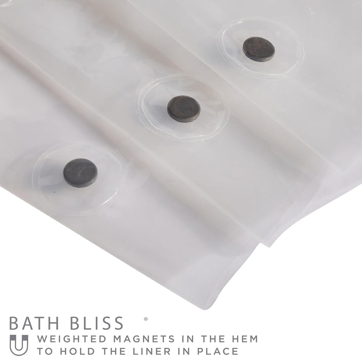 Bath Bliss Forro de Cortina de Ducha Transparente de Alta Calidad