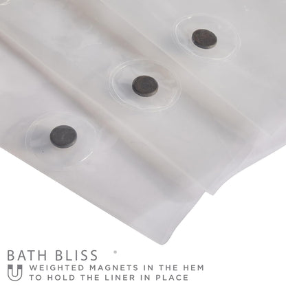 Bath Bliss Forro de Cortina de Ducha Transparente de Alta Calidad