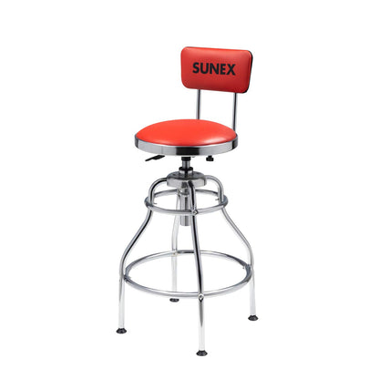 Sunex 8516 Hydraulic Shop Stool, Chrome