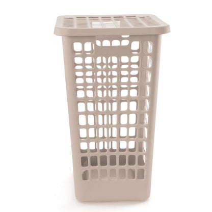 Guateplast Cestos para Ropa con Tapa 55 L | Juego de 2, beige, polipropileno, libre de BPA, asas ergonómicas