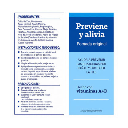 A+D Cuidado Intenso Pomada para Rozaduras de Pañal para Bebés 113g | Ayuda a la prevención de rozaduras | Con Óxido de Zinc y Aloe | Hipoalergénica