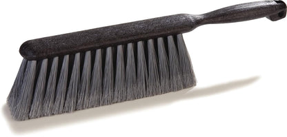 SPARTA Flo-Pac - Cepillo de contador, cepillo de banco, cepillo para escoba con cerdas marcadas para mostradores, pisos y chimenea, 8 pulgadas, gris