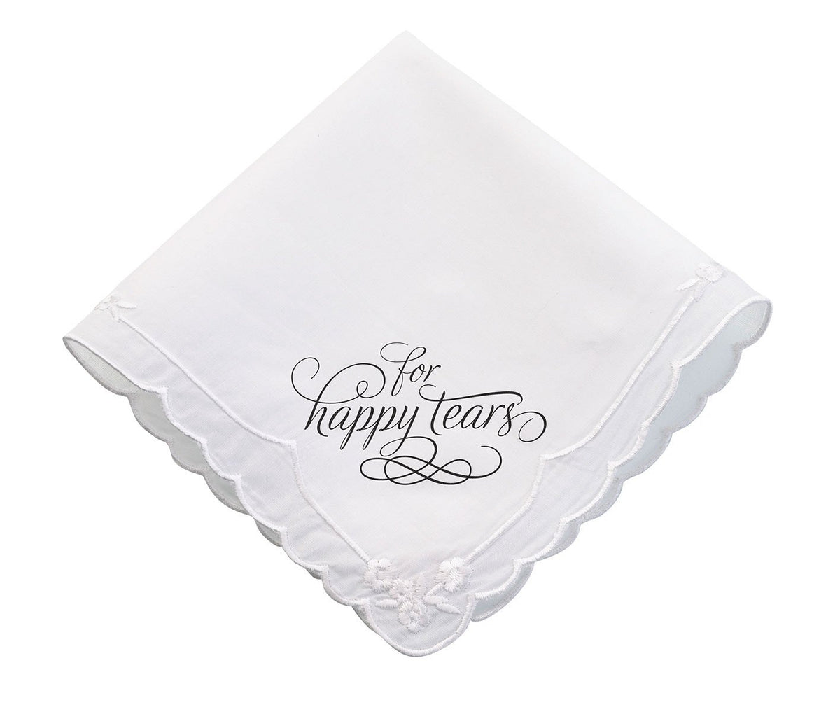 Lillian Rose Wedding Happy Tears - Pañuelo de recuerdo de 12 pulgadas, color blanco