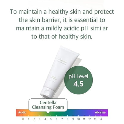 Centella Cleansing Foam – Espuma con CICA y ácido salicílico, 150 ml | Limpiador facial hidratante con Centella de Jeju, elimina maquillaje e impurezas sin resecar la piel sensible
