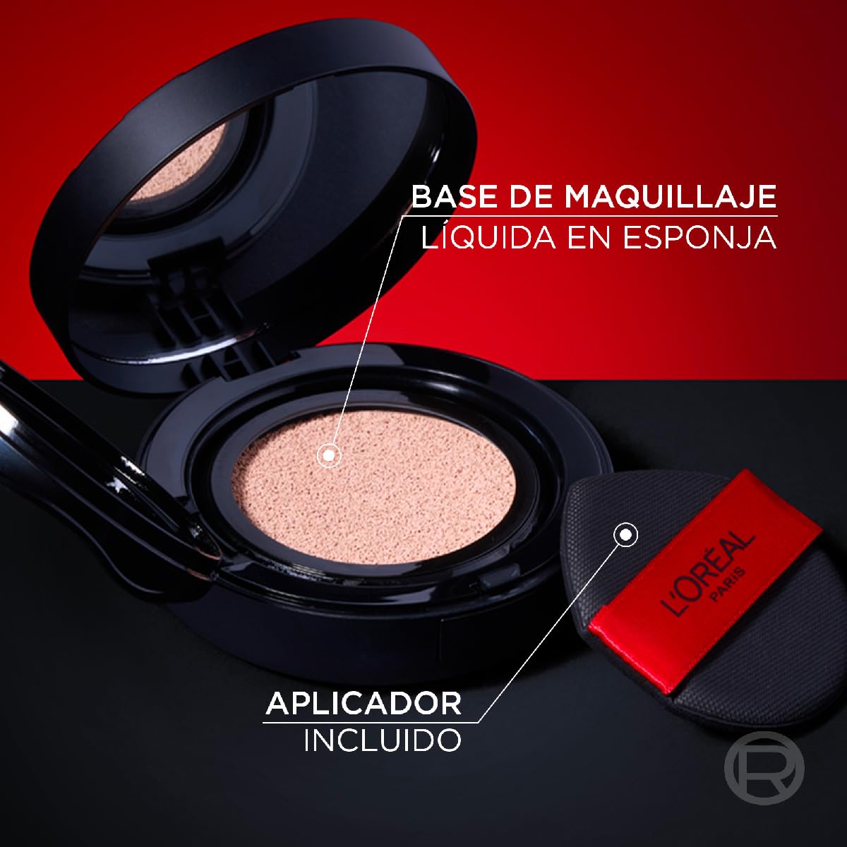 L'Oréal Paris Infallible 24h Fresh Wear Base de Maquillaje en Cushion, Alta Cobertura con Acabado Mate, 24H Larga Duración y Control de Brillo, Tono 20