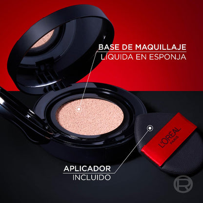 L'Oréal Paris Infallible 24h Fresh Wear Base de Maquillaje en Cushion, Alta Cobertura con Acabado Mate, 24H Larga Duración y Control de Brillo, Tono 20