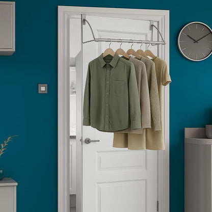 Holdn Colgador de Almacenamiento Sobre Puerta | Gris, paquete de 1, ropa, toallas, ampliable