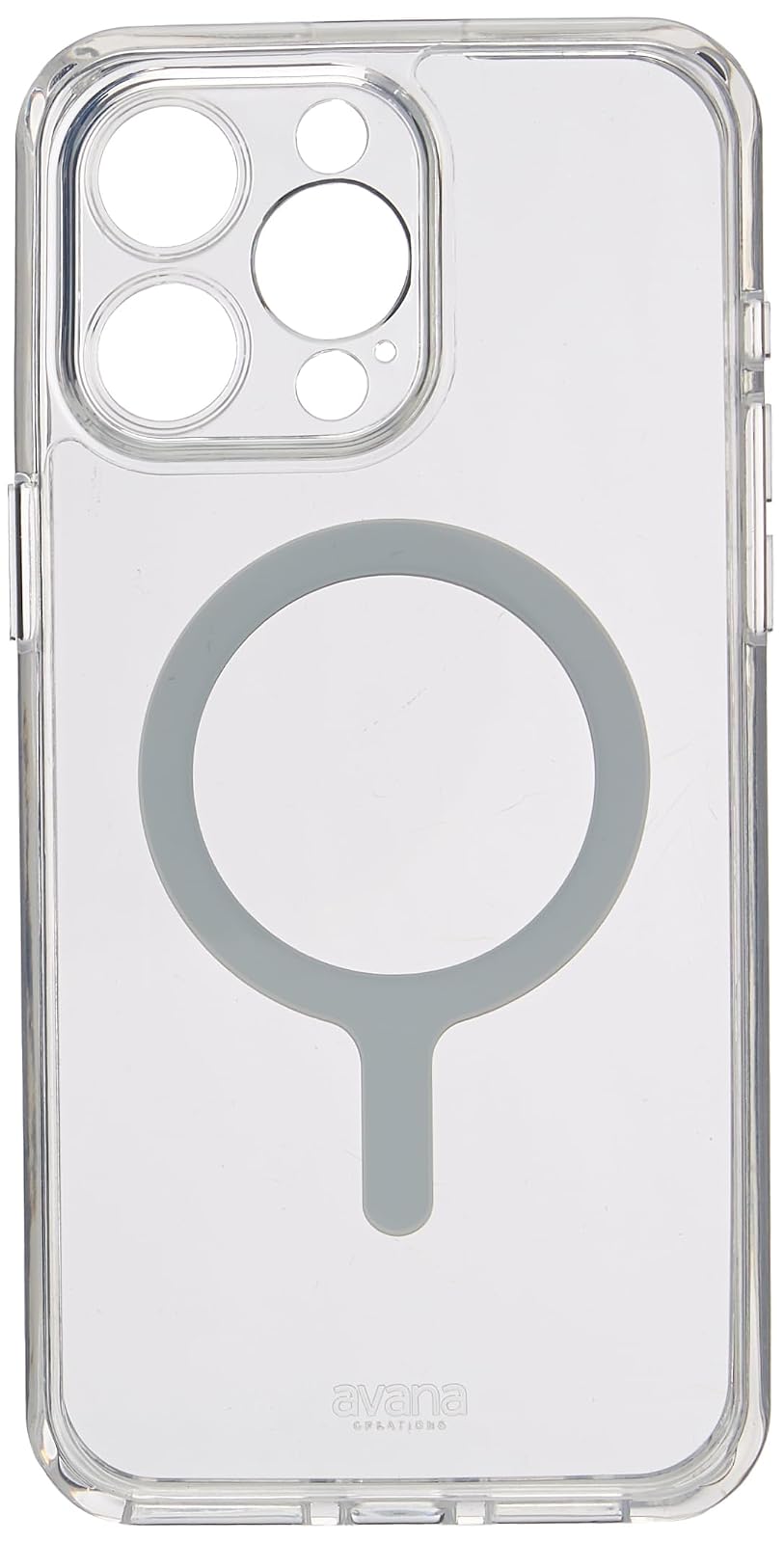 Avana Ice Funda con MagSafe Compatible con iPhone 15 Pro MAX, Resistente a Caídas de 3m, Bisel Elevado, Protección Antimicrobiana - Transparente