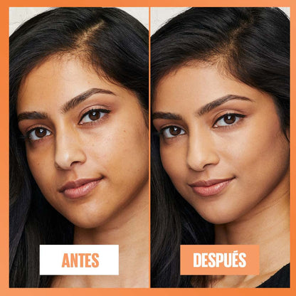 Maybelline Base de maquillaje Fit Me Fresh Tint 07, 30 ml, larga duración, alta cobertura, para todo tipo de piel, fórmula con Vitamina C y protector solar FPS50