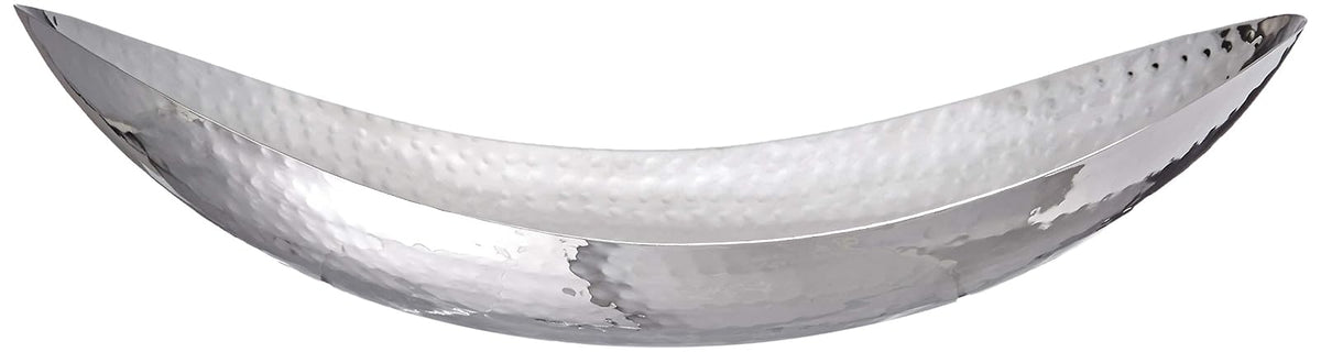 Elegance Hammered - Frutero ovalado de acero inoxidable de 14-1/2 x 8 pulgadas