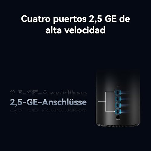 HUAWEI WiFi Mesh X1 Pro Router, Wi-Fi 7, Negro | Doble Banda a 3,6 Gbps, Antena de Malla Entre Pisos, Puertos 4 x 2,5 GE, Diseño Estético para el Hogar, Control Parental