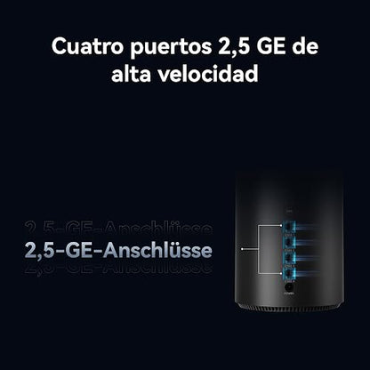 HUAWEI WiFi Mesh X1 Pro Router, Wi-Fi 7, Negro | Doble Banda a 3,6 Gbps, Antena de Malla Entre Pisos, Puertos 4 x 2,5 GE, Diseño Estético para el Hogar, Control Parental