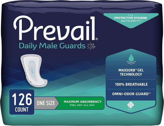 Prevail Guard para hombres, máxima absorción, 126 unidades