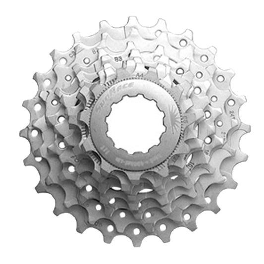 SUNRACE Cassette de Piñones Ruta CSR86 8P 11/28D Nickel Plata Cajita CSR86.8AS0.NS1.BXB