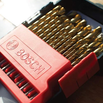 BOSCH TI29 - Juego de brocas de metal de titanio (29 piezas)