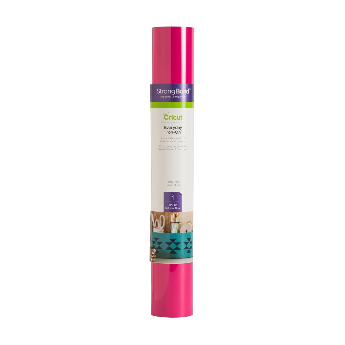 Cricut Everyday Iron On Vinilo Termoadhesivo, 30.5 x 61 cm - Party Pink - 12" x 2ft