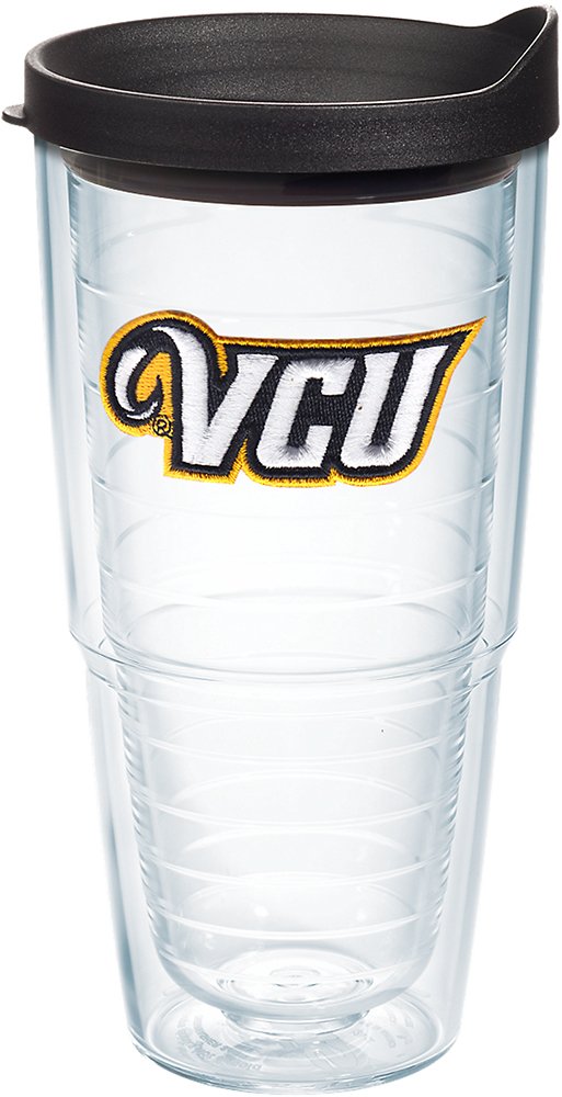 Tervis Vaso con Tapa, Diseños de Equipos Universitarios NCAA - Vcu Logo - 24 Oz - Transparente