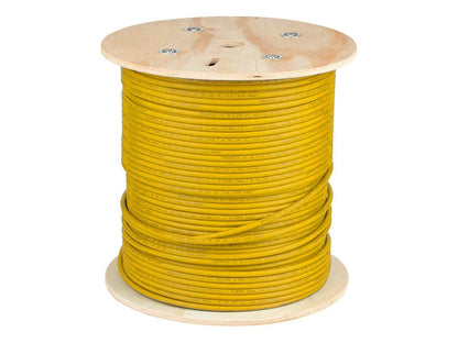 Monoprice Cat6A Ethernet Bulk Cable - 500ft - Yellow, Solid, 550Mhz, F/UTP, CMR, Riser Rated, Pure Bare Copper Wire, 10G, 23AWG, No Logo (UL) (TAA)