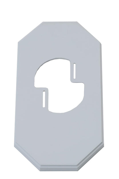 Arlington costanera placa para grandes accesorios, MEGA, Blanco