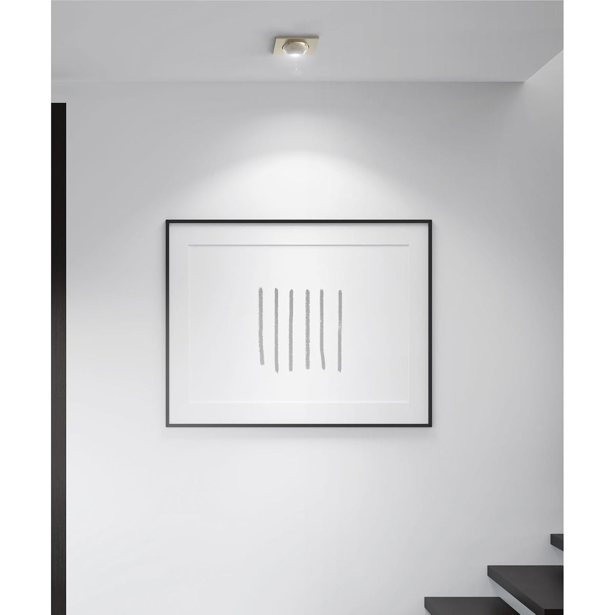 Volteck Lait EMP-116S, Luminario empotrable cuadrado blanco spot esférico, lámpara no incluida