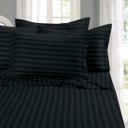 Elegant Comfort Juego de Sábanas 6 Piezas Microfibra Premium - California King - Black