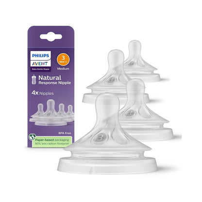 Philips Avent Tetina Natural Response, Antigoteo y Anticólicos, 4 pzas - Flujo 3