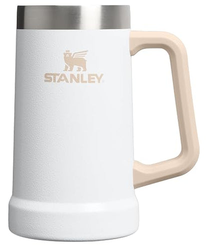 STANLEY Stay-Chill Beer Stein 24 onzas | Mango de agarre grande resistente | Vaso de cerveza, capacidad para 2 latas, taza de fiesta de acero inoxidable aislada, sin BPA, helada martillo