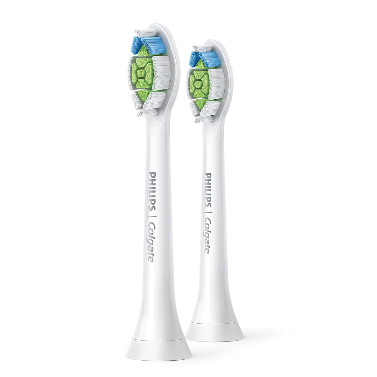 Philips Colgate Repuesto Cepillo Eléctrico SonicPro 2 pack | Hasta 100% Menos Manchas en Solo 7 Días, Eliminan Manchas Superficiales, Blanquean y Pulen los Dientes