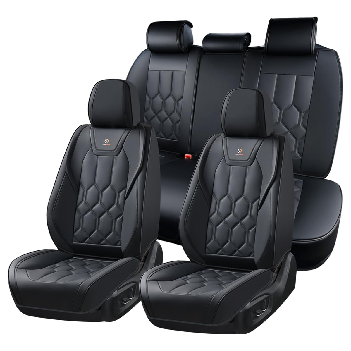 Huidasource Juego Completo de Fundas de Asiento de Auto Universal - FS: negro - Juego completo