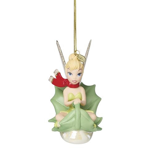 Lenox Ornament, Adorno de Trineo de Campanilla 2025, Porcelana con Detalles Dorados, cordón Colgante para decoración de árbol de Navidad, Decoraciones de Navidad, decoración de día Festivo, diseño de