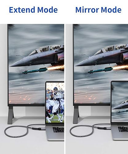Jsaux Cable Displayport a Hdmi 4K 10 Ft Trenzado Nylon | diseno portatil para uso diario, viajes, oficina y accesorios de gaming